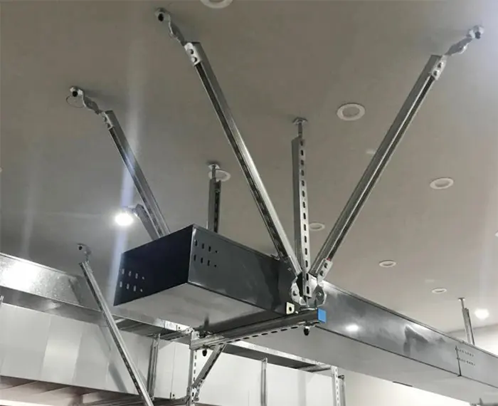 Unistrut seismic bracing